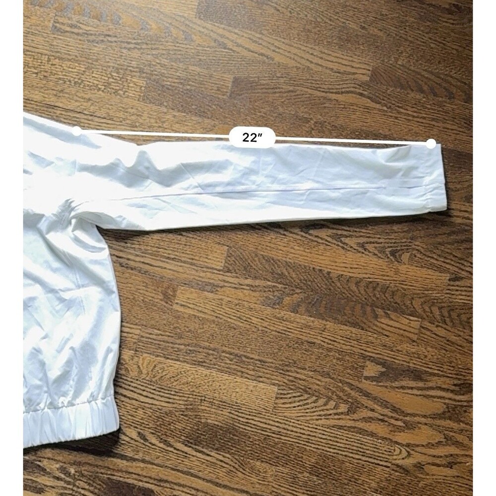 Athleta White 1/4 Zip Cropped Windbreaker Pullover Jacket Medium - Picture 7 of 7